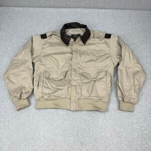 The Cockpit Bomber Type A-2 Jacket Leather Collar Flight Aviator Men's Medium